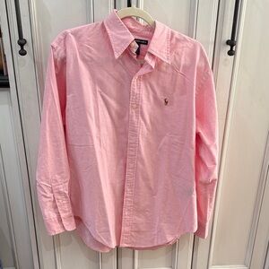 NWOT Ralph Lauren women’s Button Down Shirt in coral Pink 8